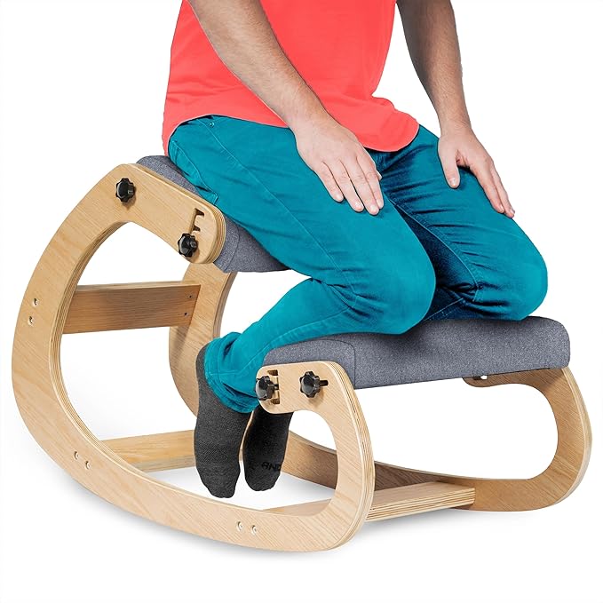 Ergonomic Kneeling Chair with 2 Knee Pads