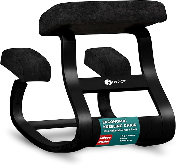 Ergonomic Kneeling Chair with 2 Knee Pads